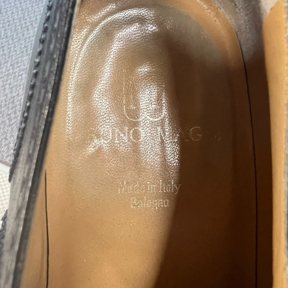 Bruno‎ Magli Charles Oxford Black Leather Shoes Size 8W